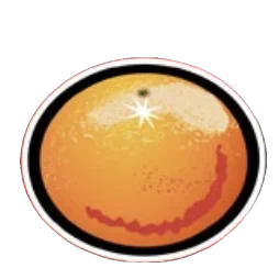 Orange symbol in Sizzling Hot Deluxe slot